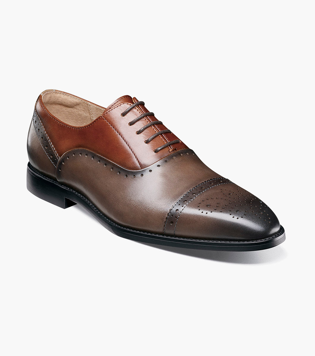 Stacy Adams Reynolds Cap Toe Oxford in Gray Multi