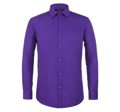 Verno Fashion Dress Shirt Polyester Cotton Blend in Lilac