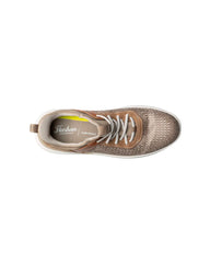 Florsheim Fleet Knit Elastic Lace Sneaker in Taupe