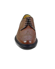 Florsheim Kenmoor Wingtip Oxford in Pebble Grain Cognac - Rainwater's Men's Clothing and Tuxedo Rental
