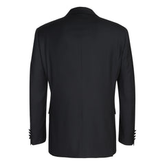Rainwater's Luxury Collection Super 140's Wool Slim Fit Black Peak Lapel Tuxedo