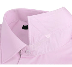 Verno Fashion Dress Shirt Polyester Cotton Blend in Pink