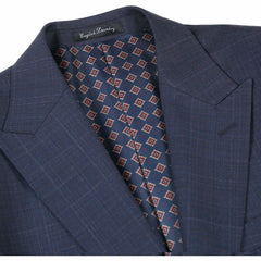 English Laundry Peak Lapel Slim Fit Suit In Char Blue Heather