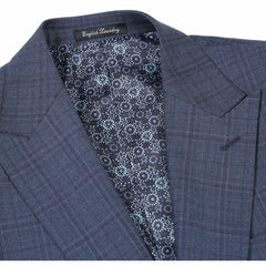 English Laundry Peak Lapel Slim Fit Suit In Grey Muted Plaid