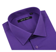 Verno Fashion Dress Shirt Polyester Cotton Blend in Lilac