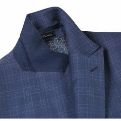 English Laundry Peak Lapel Slim Fit Suit In Blue Muted Plaid