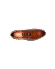 Stacy Adams Macarthur Wingtip Oxford Shoe in Cognac - Rainwater's Men's Clothing and Tuxedo Rental