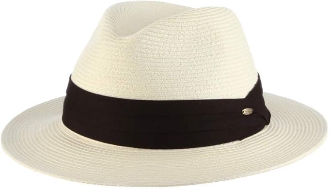 Scala Paper Braid Safari Hat with Black Band