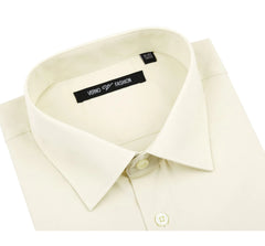 Verno Fashion Dress Shirt Polyester Cotton Blend in Ivory
