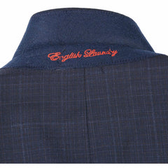 English Laundry Peak Lapel Slim Fit Suit In Char Blue Heather