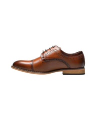 Stacy Adams Dickinson Jr. Boys Dress Shoes in Cognac - Rainwater's Men's Clothing and Tuxedo Rental