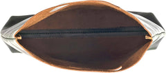 Minimalist Handmade Handbag | Full Grain Leather Grocery Bag: Bourbon Brown