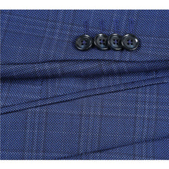 Rainwater's Wool Plaid Slim Fit Sport Coat In French Blue