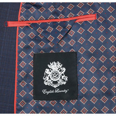English Laundry Peak Lapel Slim Fit Suit In Char Blue Heather