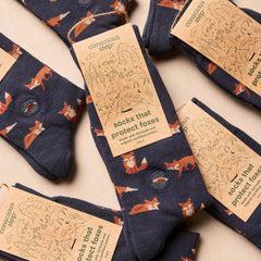Fox Socks that Protect Foxes | Gifts for Nature Lovers: Medium