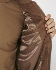 7 Diamonds Evolution Suede Bomber In Earth
