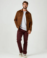 7 Diamonds Suede Shirt Jacket Overshirt In Autumn