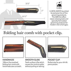 G.B.S FCT Folding Comb Fine Toothed Dressing Comb 6.5