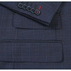 English Laundry Peak Lapel Slim Fit Suit In Char Blue Heather