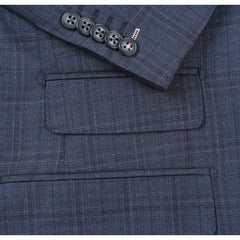 English Laundry Peak Lapel Slim Fit Suit In Grey Muted Plaid