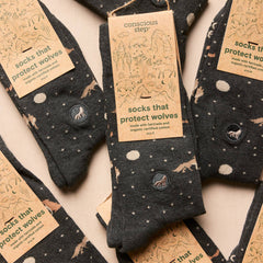 Wolf Socks that Protect Wolves | Outdoorsy Gifts: Medium