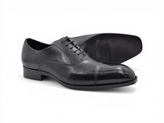 Carrucci Avon Cap Toe Oxford Leather Sole In Black