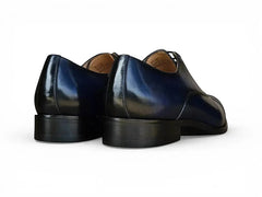 Carrucci Avon Cap Toe Oxford Leather Sole In Black