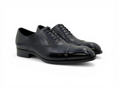 Carrucci Avon Cap Toe Oxford Leather Sole In Black