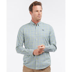 Barbour Spillman Shirt Buttondown Collar Tailored Fit Shirt in Olive