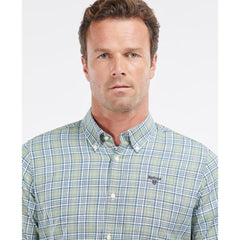 Barbour Spillman Shirt Buttondown Collar Tailored Fit Shirt in Olive