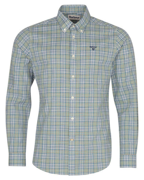 Barbour Spillman Shirt Buttondown Collar Tailored Fit Shirt in Olive