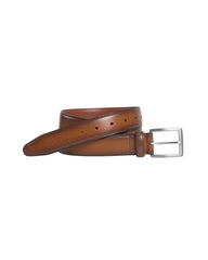-Rainwater's -USA Name Brand - Belts - Burnished Edge Perforated Belt In Cognac -