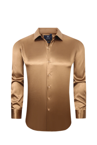 satin mens dress shirt Men's Black Satin Dress Silk Smooth Men Shirt Slim Fit Wedding Party Shirts