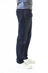 Devil Dog Jeans Durham Athletic Jean In Dark Washed Denim