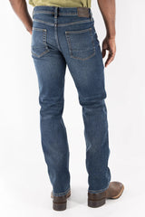 Devil Dog Jeans Clayton Bootcut Jean In Med Dark Denim