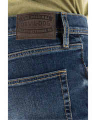 Devil Dog Jeans Clayton Bootcut Jean In Med Dark Denim