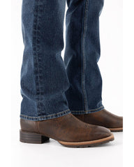 Devil Dog Jeans Clayton Bootcut Jean In Med Dark Denim