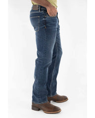 Devil Dog Jeans Clayton Bootcut Jean In Med Dark Denim