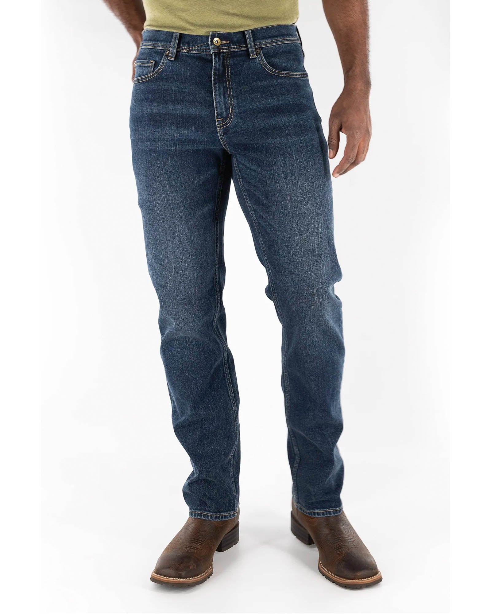 Devil Dog Jeans Clayton Bootcut Jean In Med Dark Denim