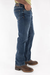 Devil Dog Jeans Clayton Bootcut Jean In Med Dark Denim