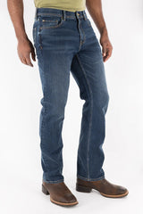 Devil Dog Jeans Clayton Bootcut Jean In Med Dark Denim