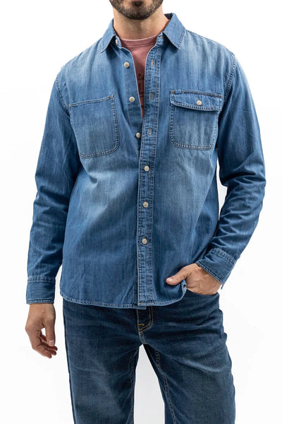 Devil Dog Crowders Workwear Denim Button Up Shirt