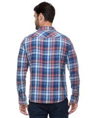 Flag & Anthem Winchester Vintage Soft Long Sleeve Shirt In Indigo