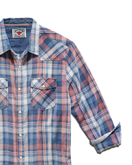 Flag & Anthem Winchester Vintage Soft Long Sleeve Shirt In Indigo