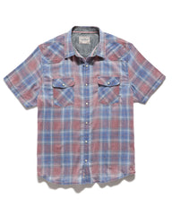 Flag & Anthem Short Sleeve Shirt Benton Denim Vintage Western