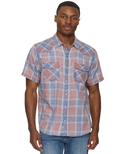 Flag & Anthem Short Sleeve Shirt Benton Denim Vintage Western