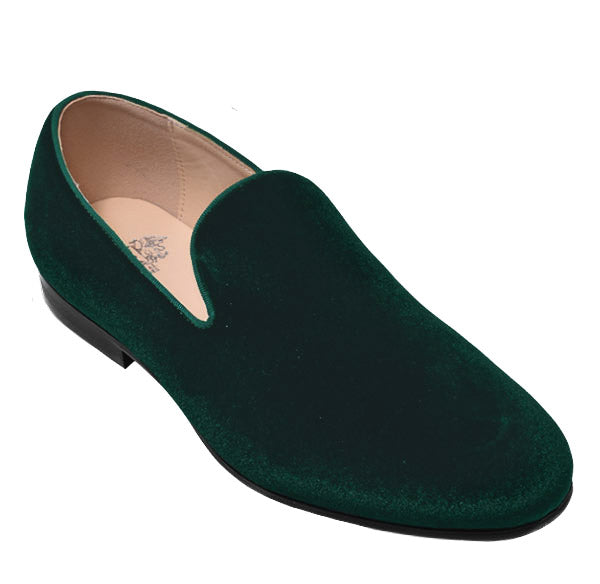 Hunter Green Velvet Formal Loafer From Royal Shoes