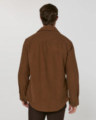 7 Diamonds Crossway Corduroy Shirt Jacket Overshirt in Cedar