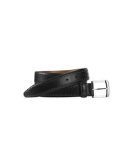 Johnston & Murphy Perforated Edge Belt In Black - Rainwater's Men's Clothing and Tuxedo Rental