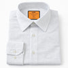 Steven Land Linen Texture Hidden Button Down Collar Shirt in White